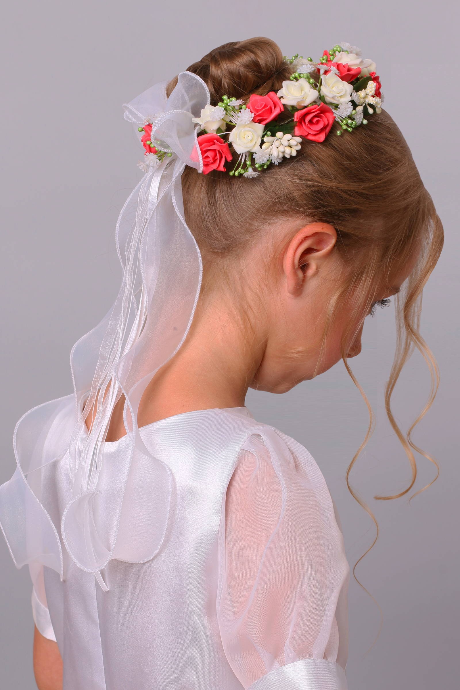 Wianek komunijny jak żywy na koczek UK-WŻK11 - obraz 1