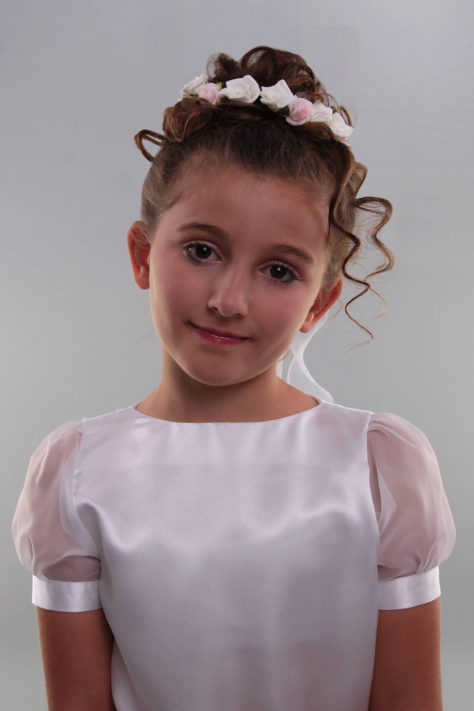 Wianek komunijny jak żywy na koczek UK-WŻK14 - obraz 0