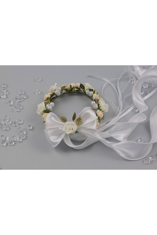 Wianek komunijny jak żywy na koczek UK-WŻK12 - obraz 2