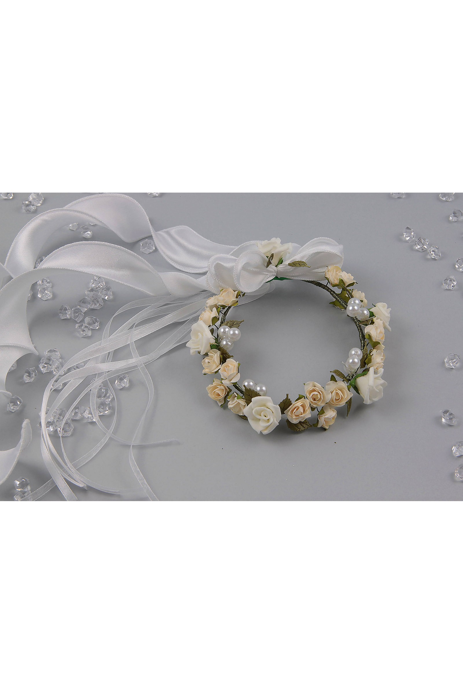 Wianek komunijny jak żywy na koczek UK-WŻK12 - obraz 3