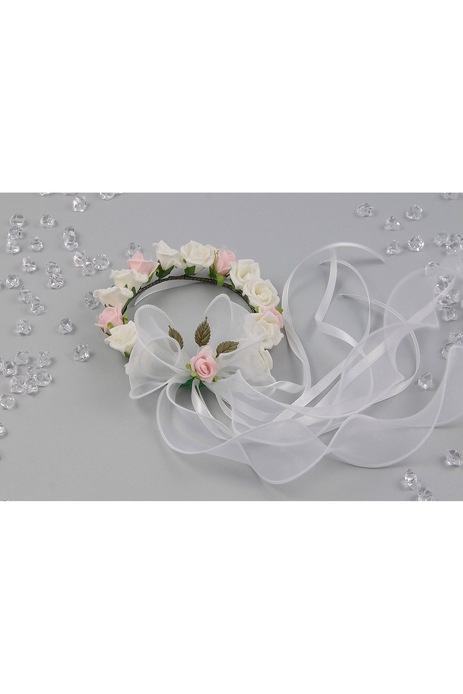 Wianek komunijny jak żywy na koczek UK-WŻK14 - obraz 3