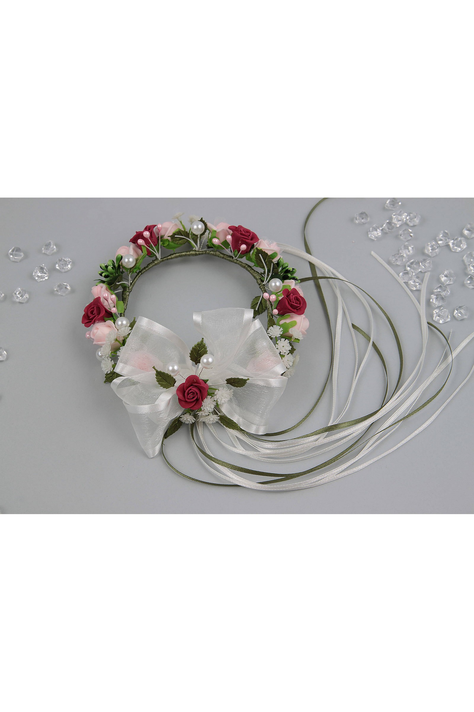 Wianek komunijny jak żywy na koczek UK-WŻK15 - obraz 3