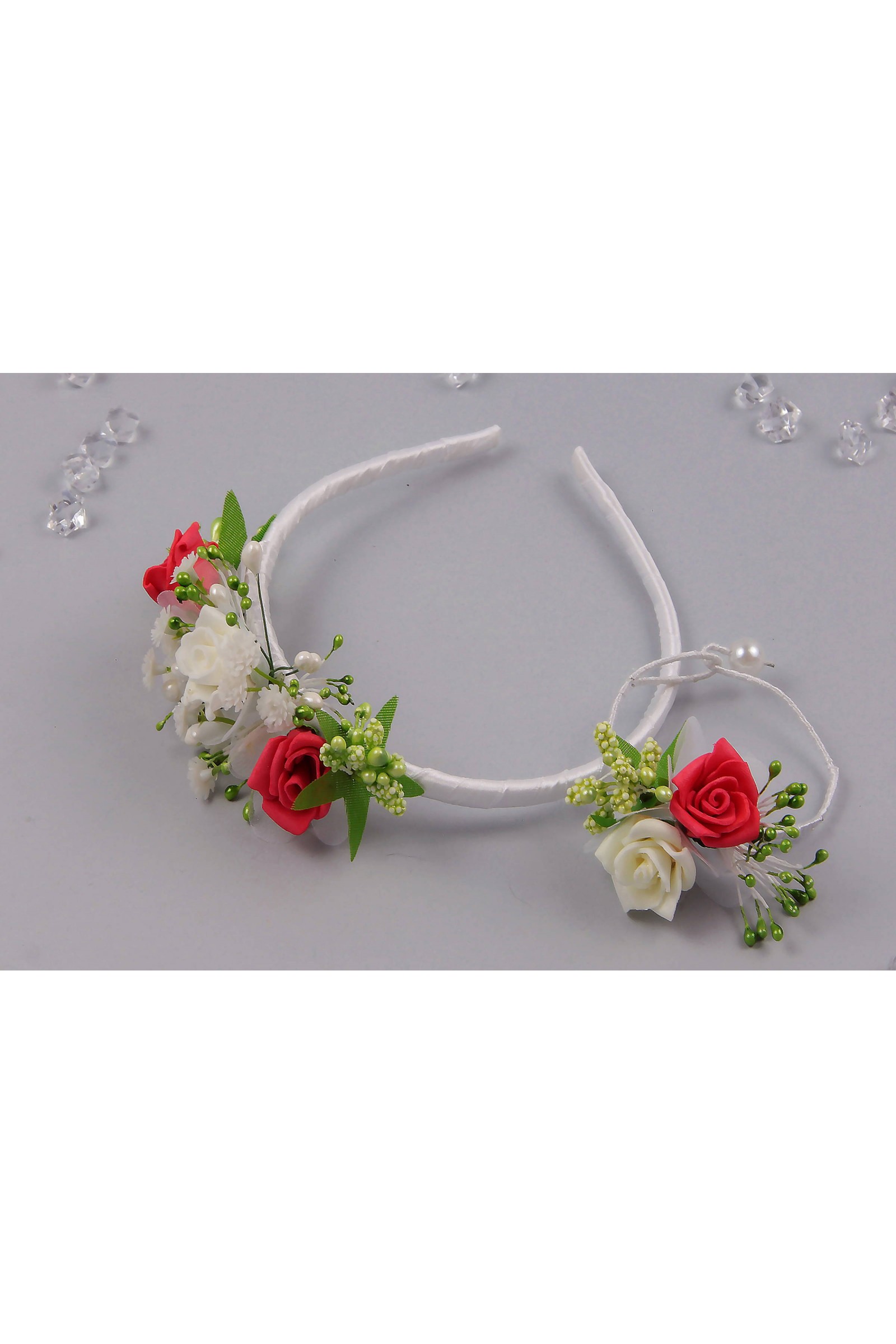 Opaska komunijna z bransoletką jak żywa UK-OPŻ11 - obraz 2