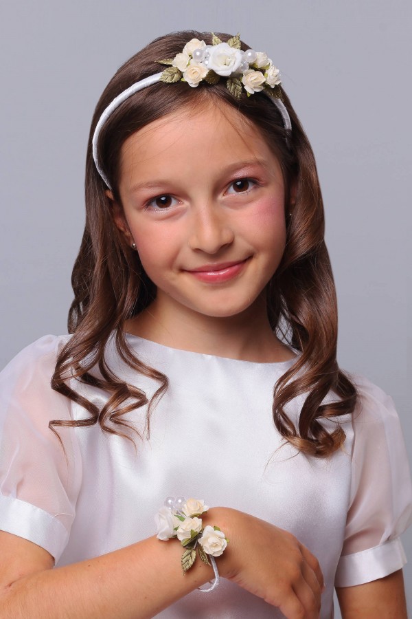 Opaska komunijna z bransoletką jak żywa UK-OPŻ12 - obraz 1