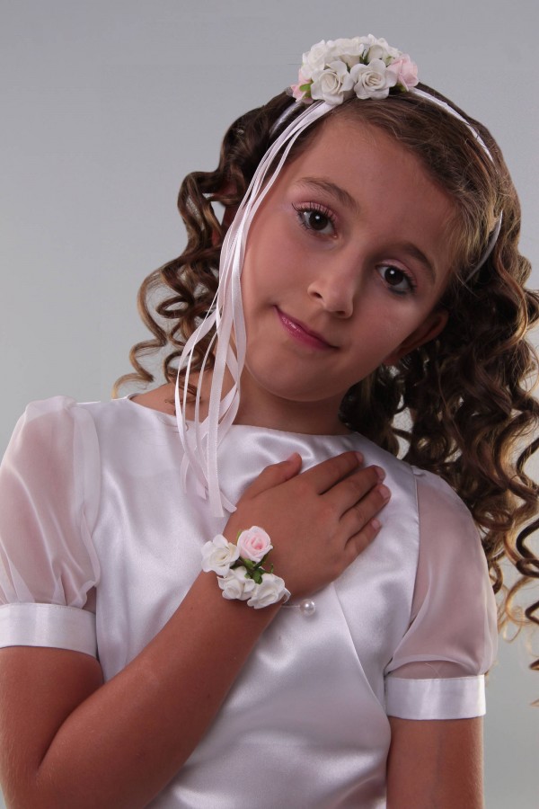 Opaska komunijna z bransoletką jak żywa UK-OPŻ14 - obraz 1