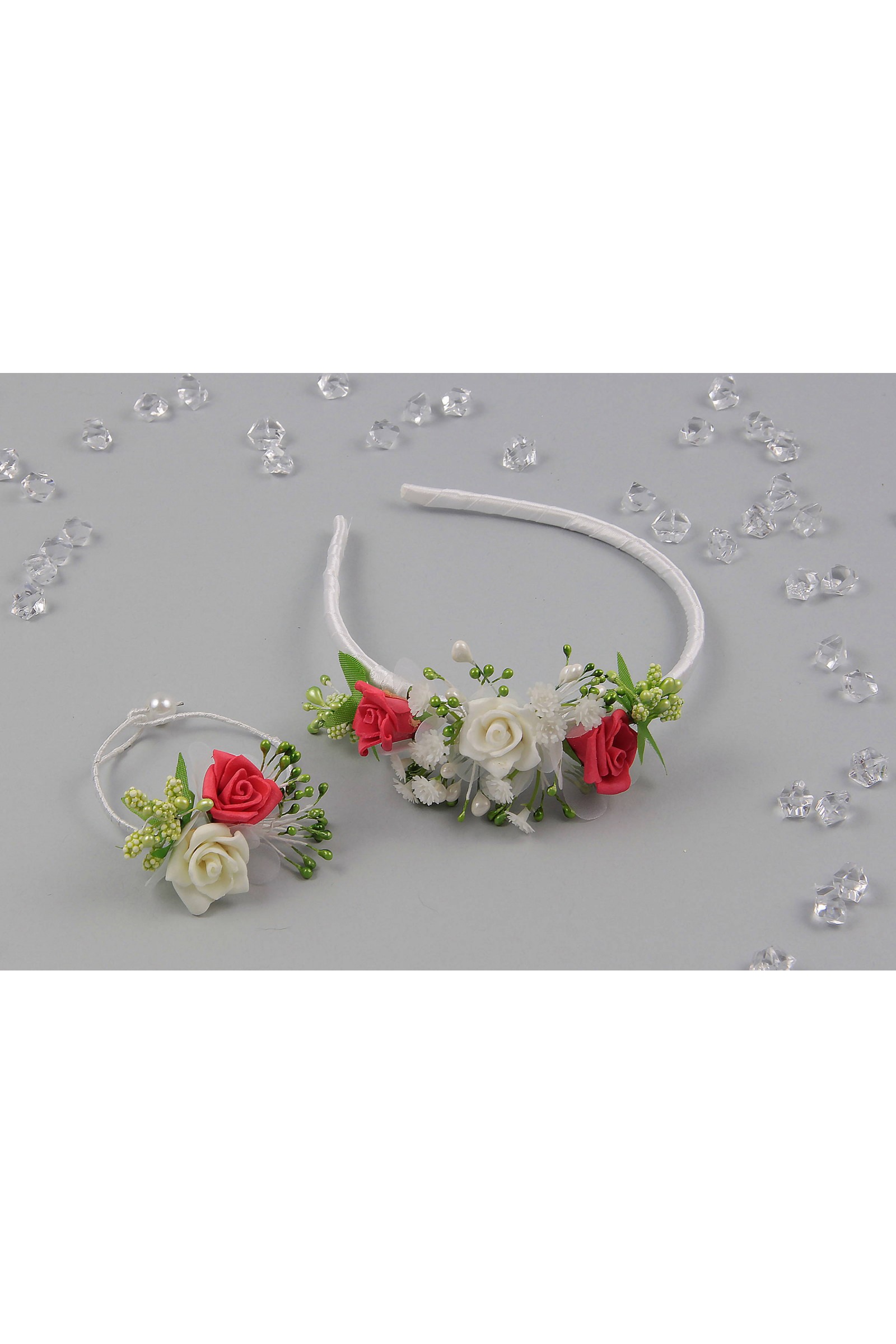 Opaska komunijna z bransoletką jak żywa UK-OPŻ11 - obraz 3