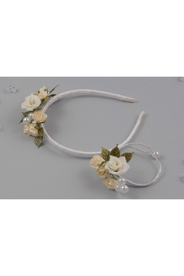 Opaska komunijna z bransoletką jak żywa UK-OPŻ12 - obraz 2