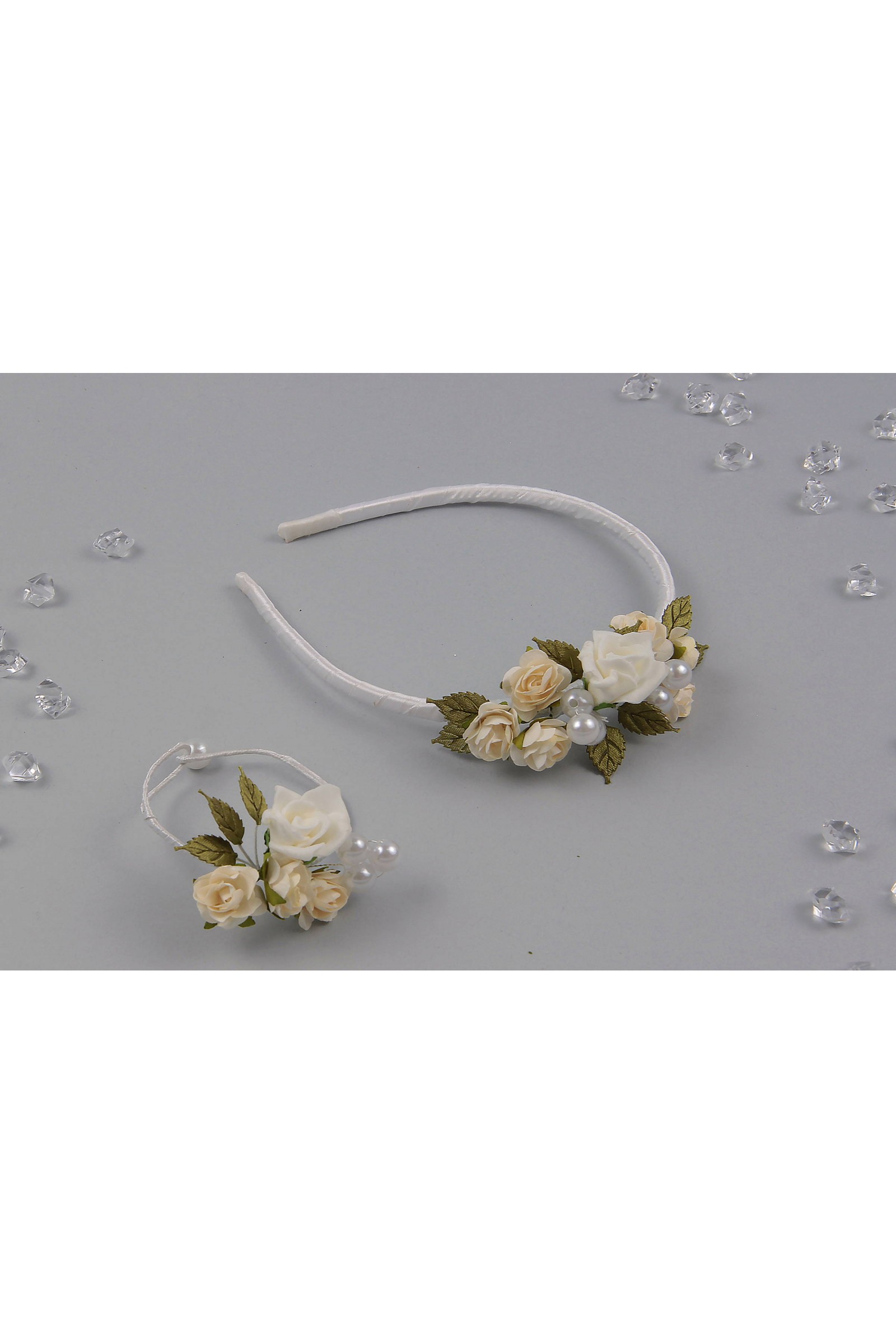 Opaska komunijna z bransoletką jak żywa UK-OPŻ12 - obraz 3