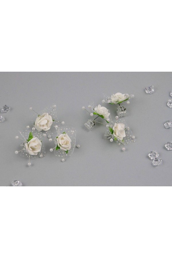 Spinka komunijna - Róża kremowa - obraz 1