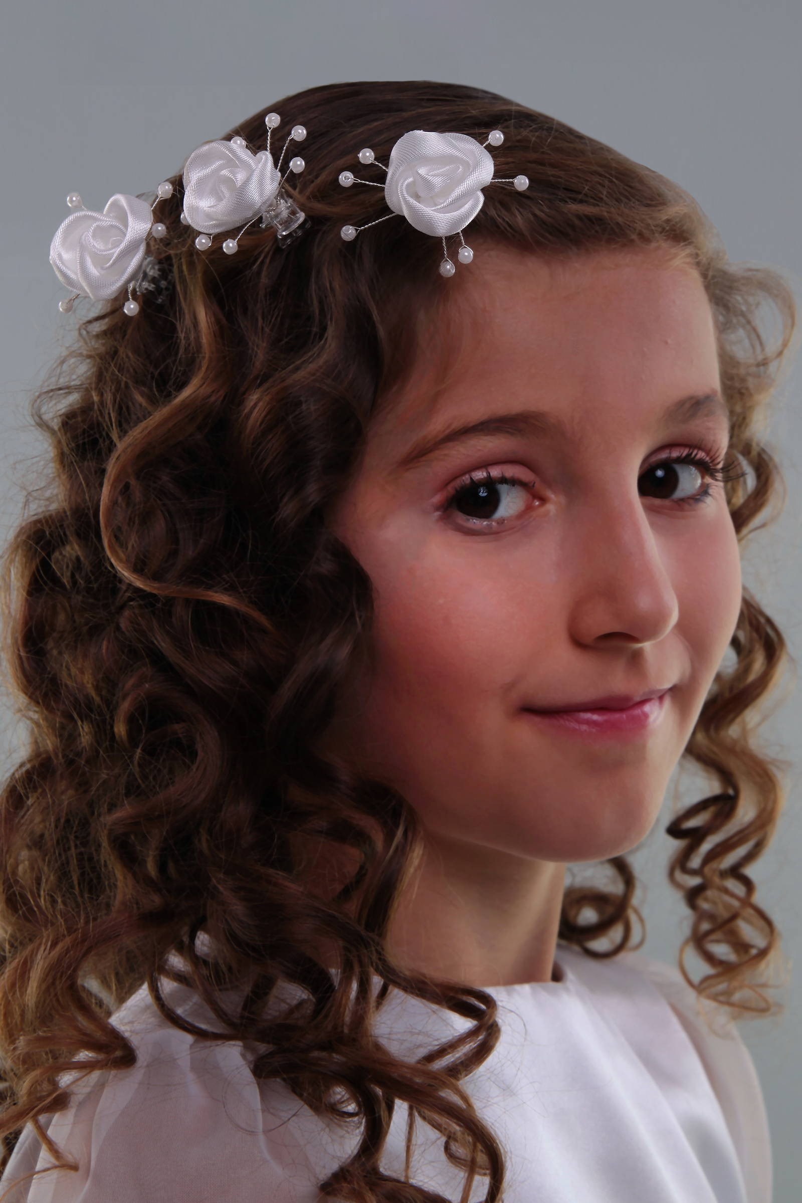 Spinka komunijna - Róża biała - obraz 0