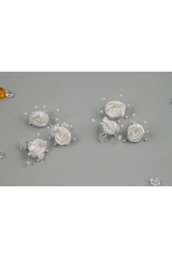 Spinka komunijna - Róża biała - obraz 1