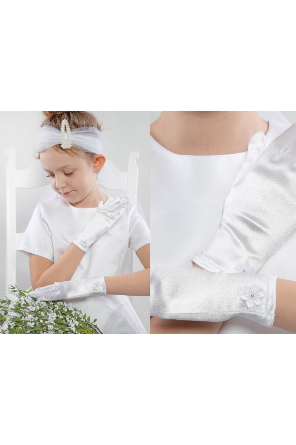 Rękawiczki komunijne klasyczne UK-Nr2 - obraz 1