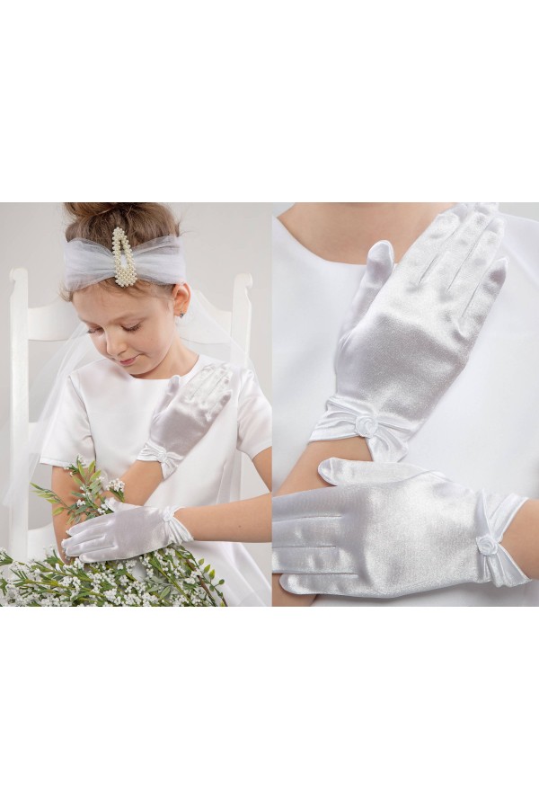 Rękawiczki komunijne klasyczne UK-Nr8 - obraz 1