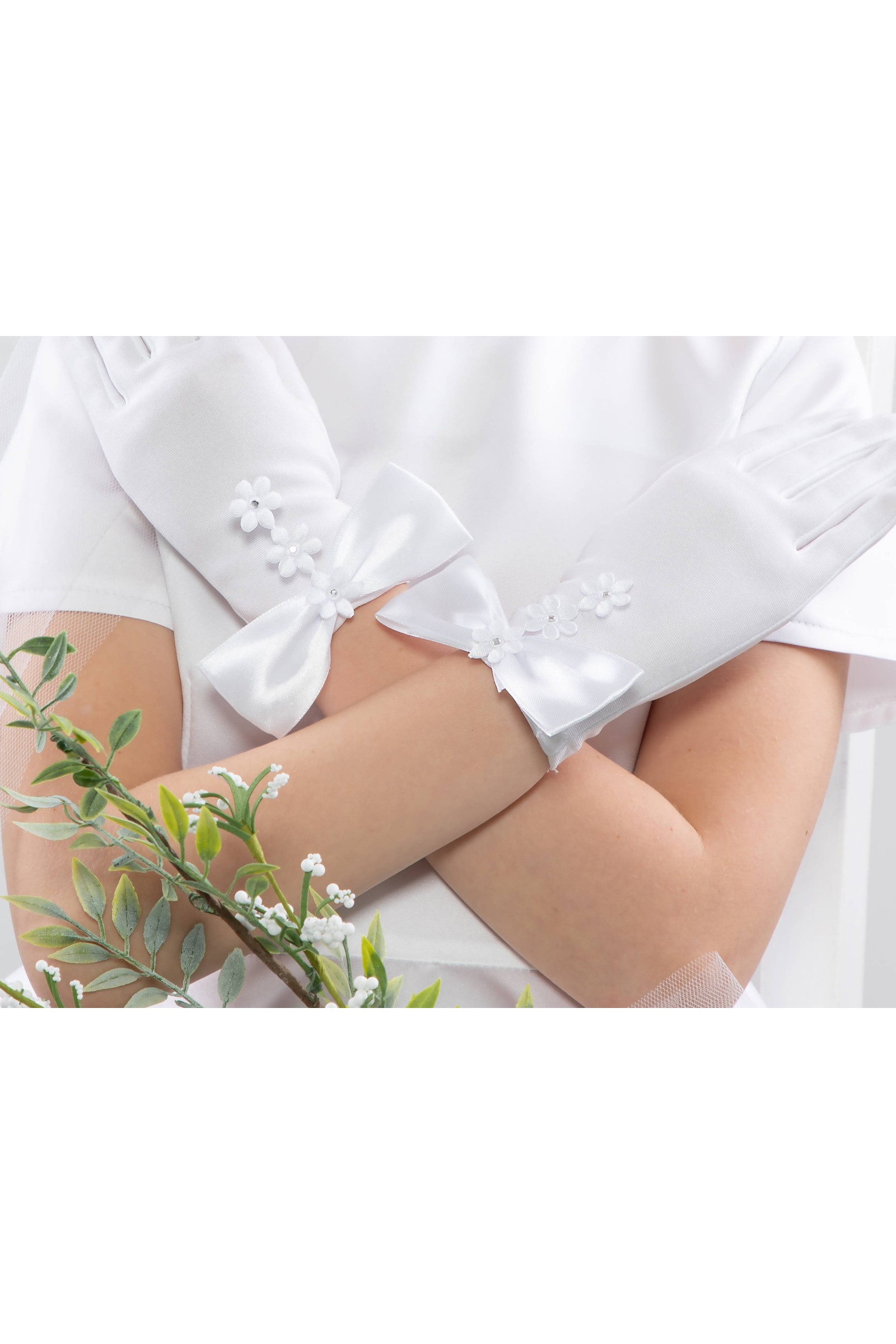 Rękawiczki komunijne klasyczne UK-Nr31 - obraz 3