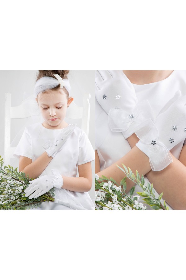 Rękawiczki komunijne klasyczne UK-Nr30 - obraz 1