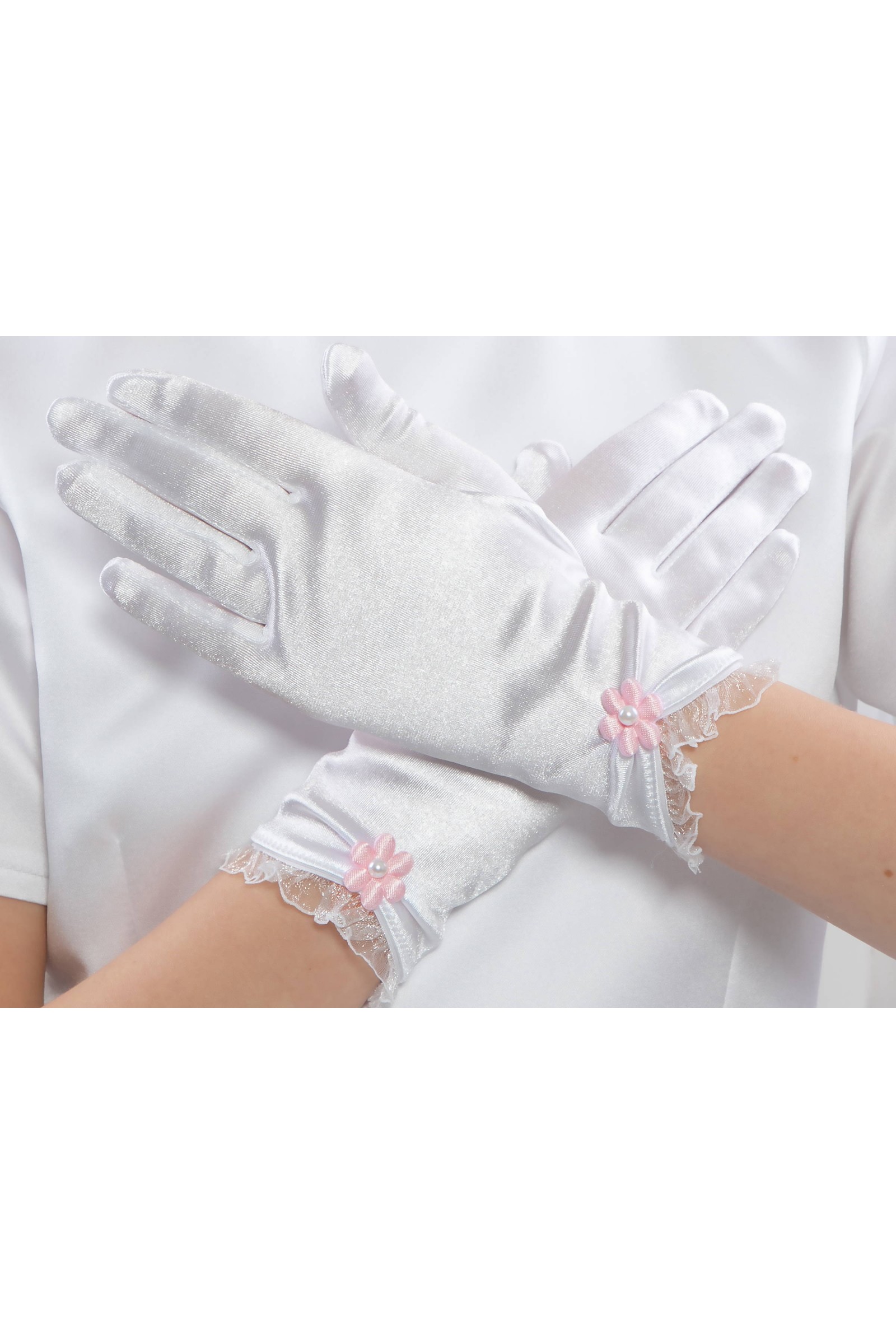 Rękawiczki komunijne klasyczne UK-Nr17 - obraz 2