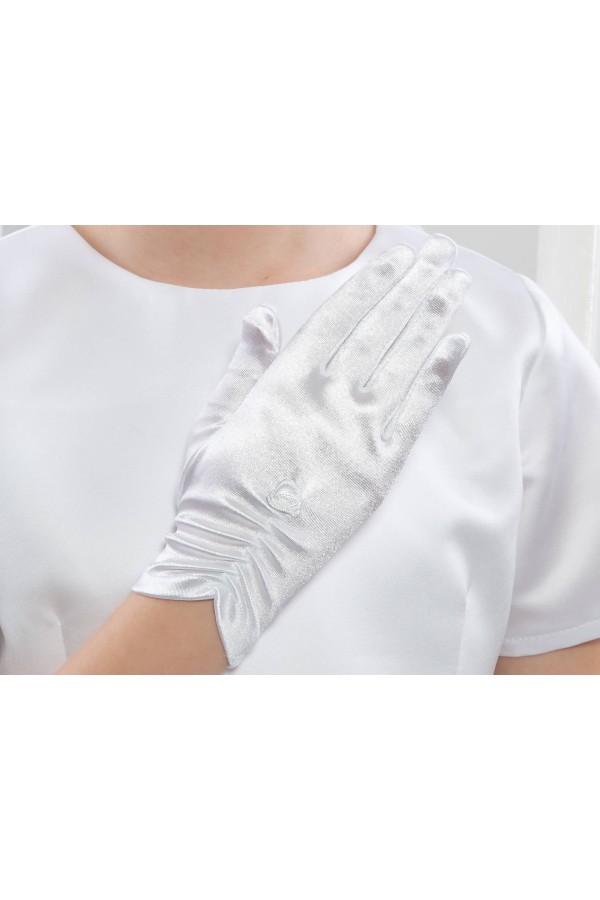 Rękawiczki komunijne klasyczne UK-Nr11 - obraz 3