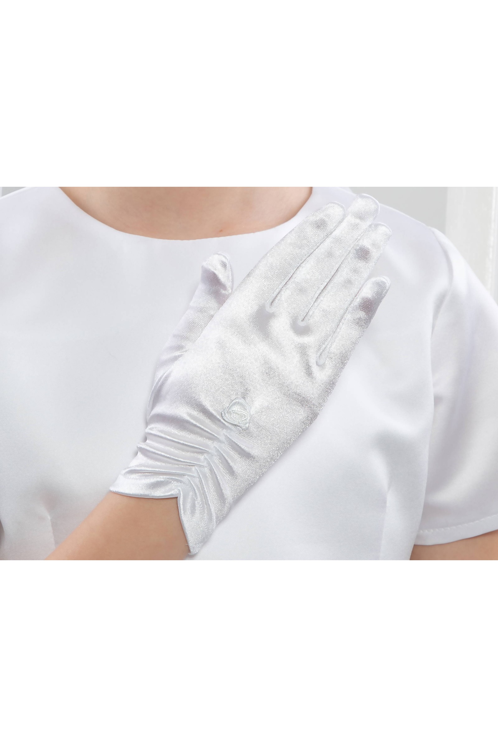 Rękawiczki komunijne klasyczne UK-Nr11 - obraz 3