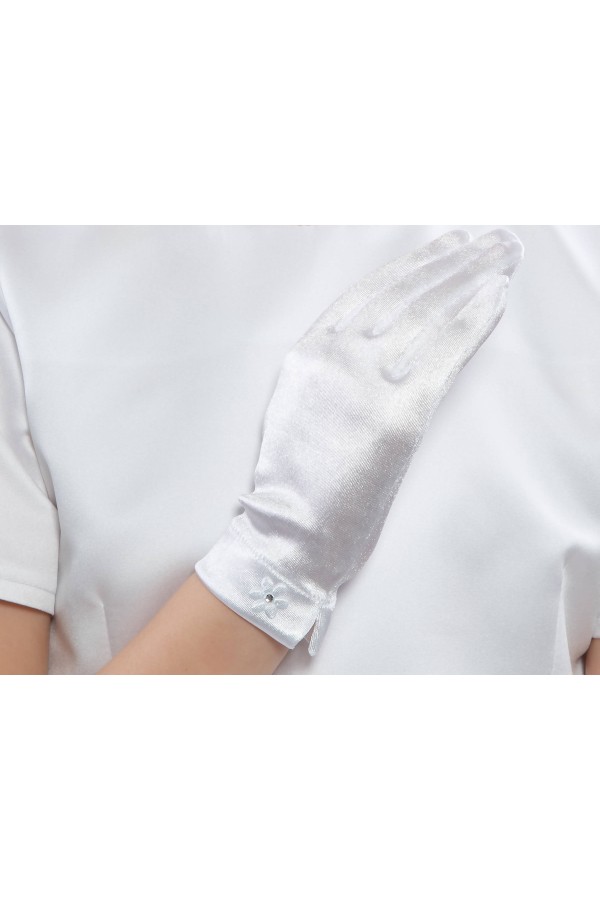 Rękawiczki komunijne klasyczne UK-Nr18 - obraz 4
