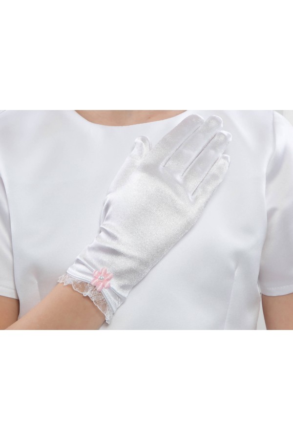 Rękawiczki komunijne klasyczne UK-Nr17 - obraz 4