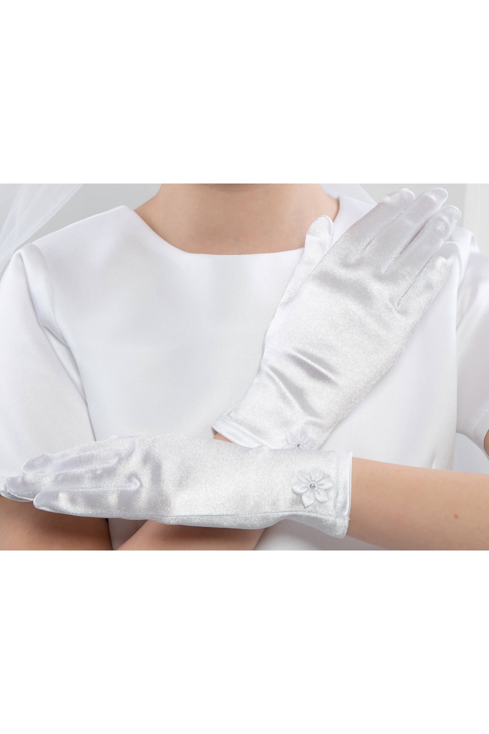 Rękawiczki komunijne klasyczne UK-Nr2 - obraz 4