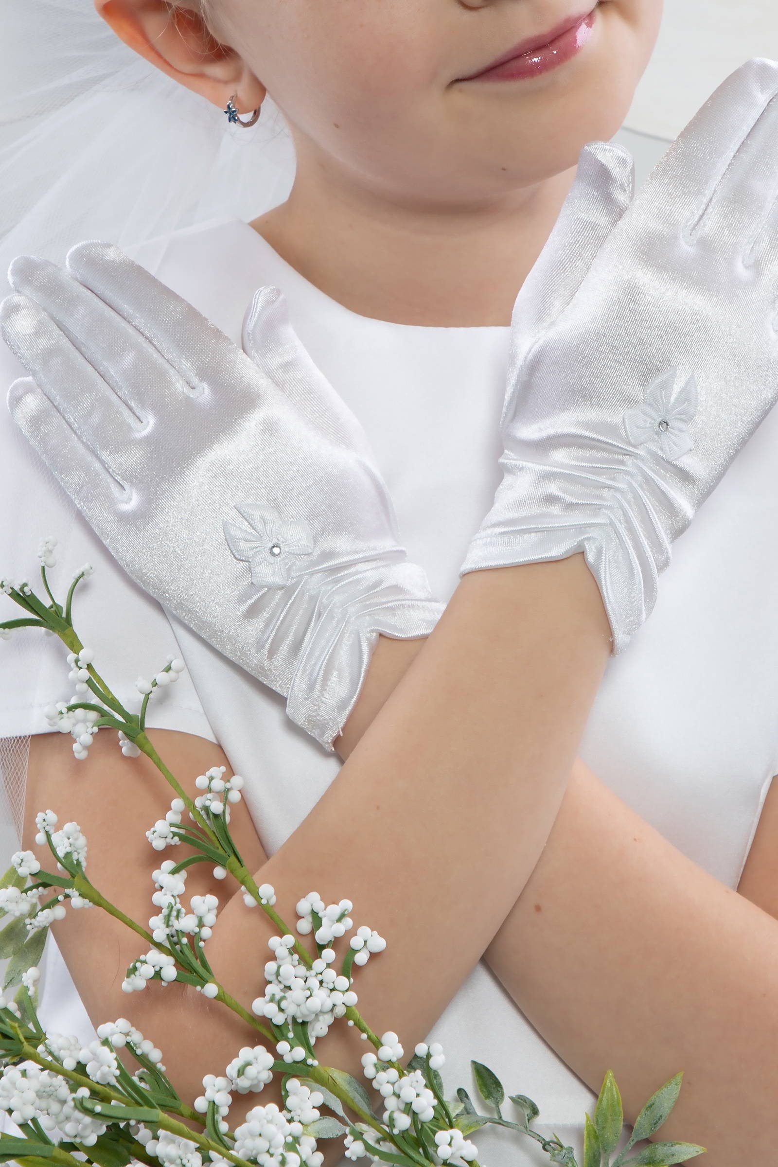 Rękawiczki komunijne klasyczne UK-Nr15 - obraz 0