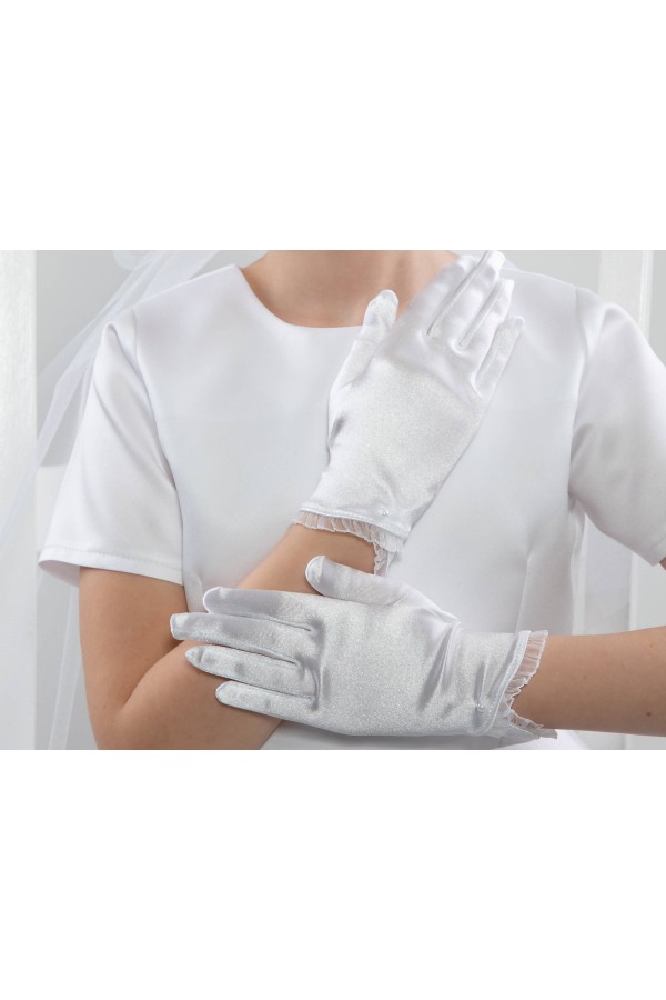 Rękawiczki komunijne klasyczne UK-Nr25 - obraz 2