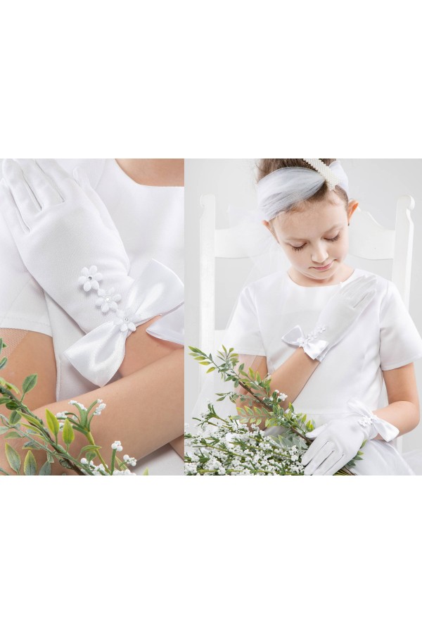 Rękawiczki komunijne klasyczne UK-Nr31 - obraz 1