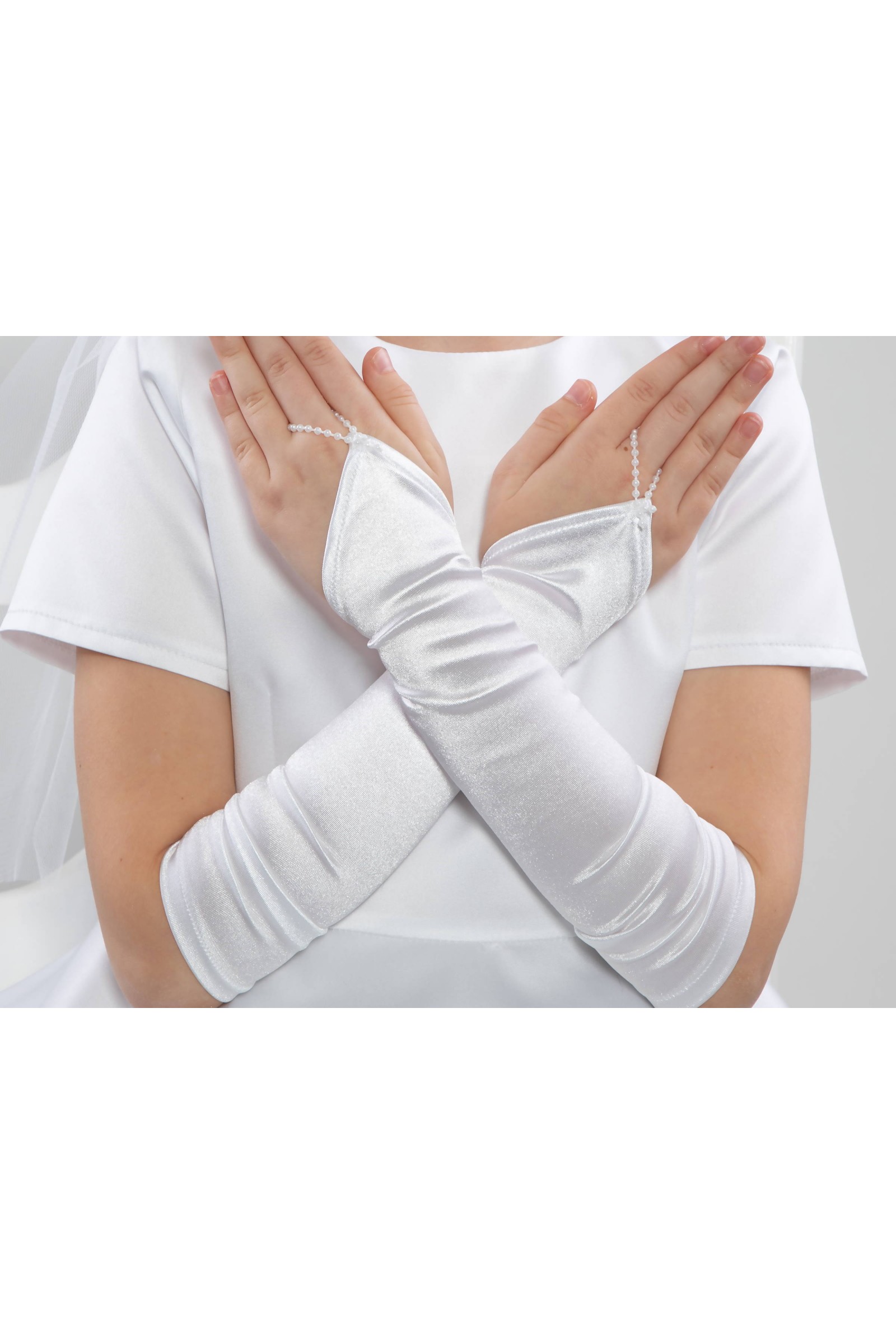 Rękawiczki komunijne na palec UK-Nr0/d - obraz 2