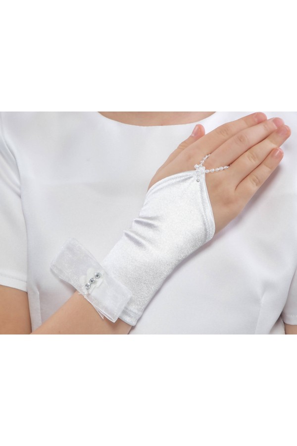 Rękawiczki komunijne na palec UK-Nr1/p - obraz 2