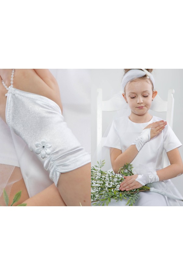 Rękawiczki komunijne na palec UK-Nr5/p - obraz 1