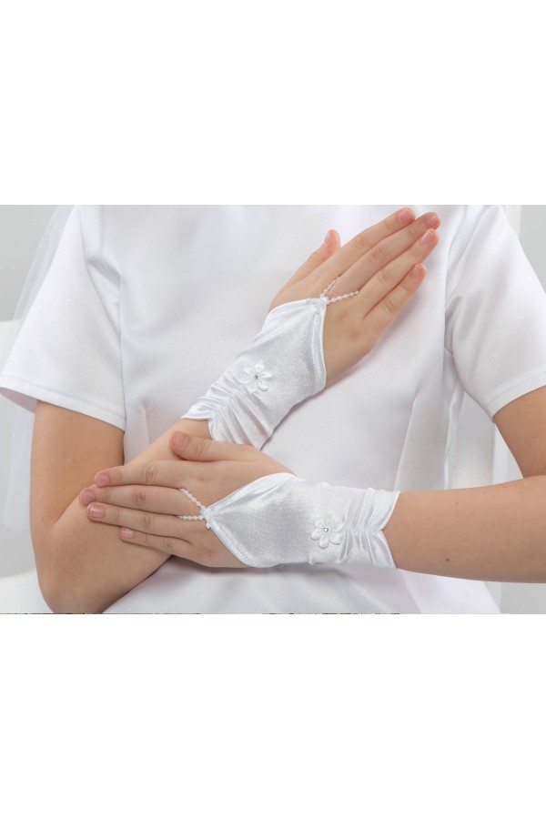 Rękawiczki komunijne na palec UK-Nr5/p - obraz 2