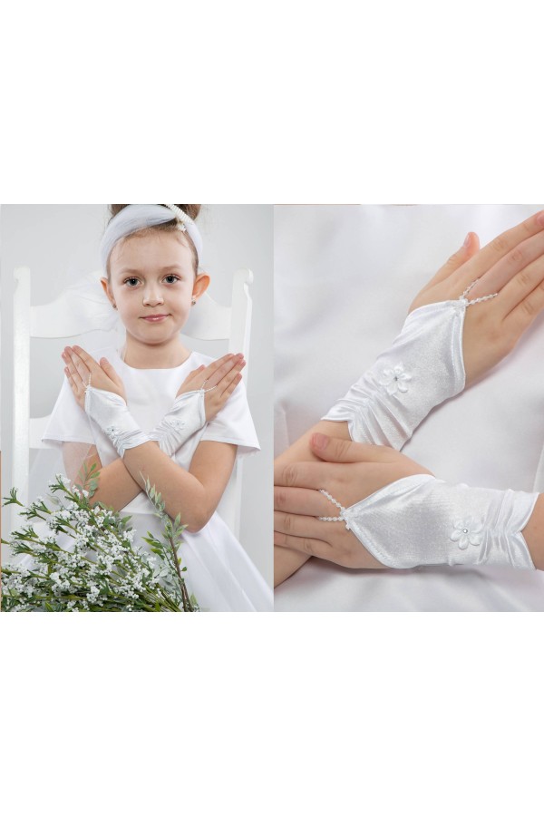 Rękawiczki komunijne na palec UK-Nr5/p - obraz 3