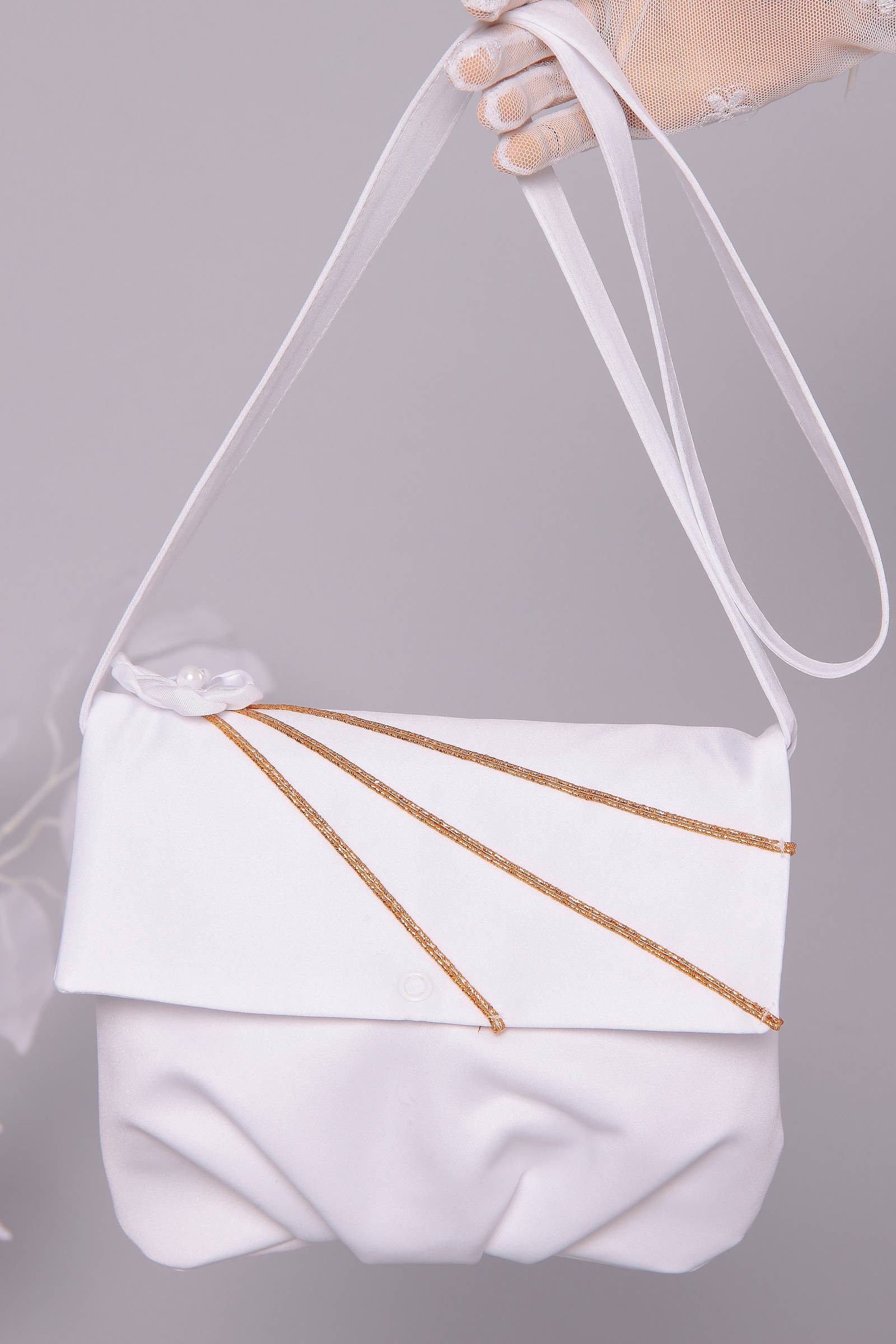 Torebka komunijna satynowa na pasek UK-Tps8 - obraz 0