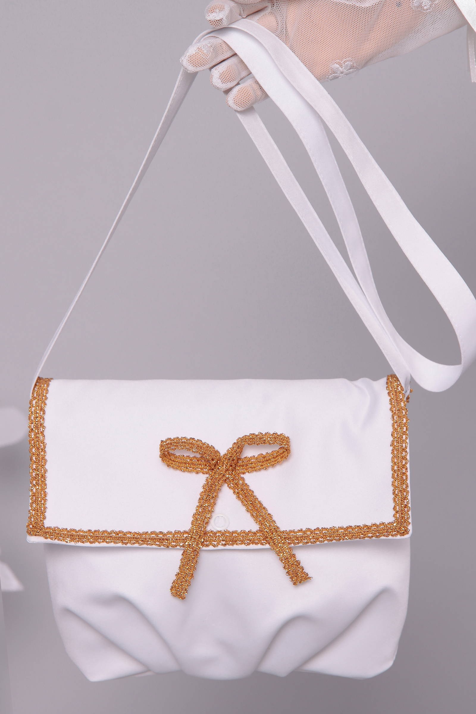 Torebka komunijna satynowa na pasek UK-Tps11 - obraz 0