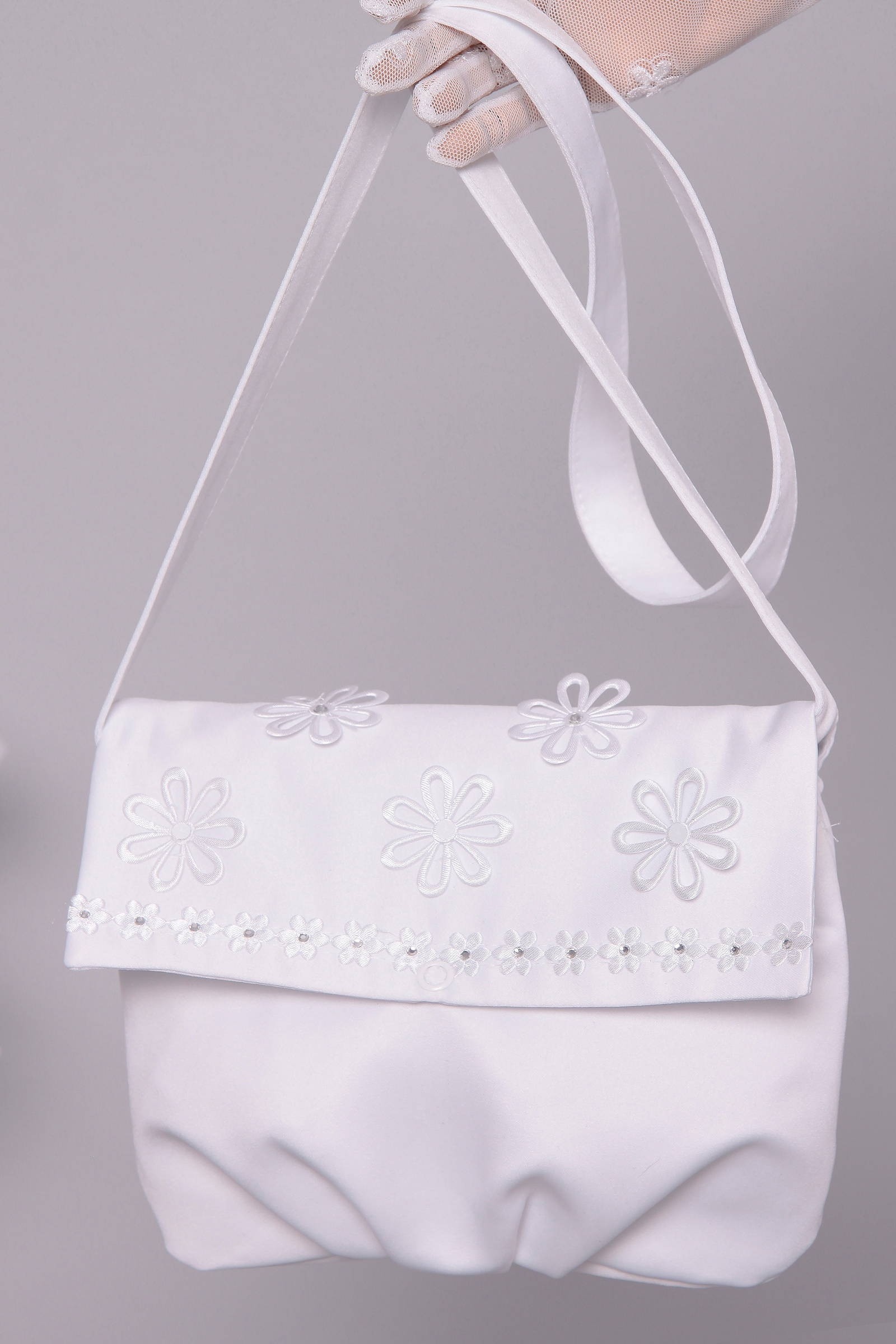 Torebka komunijna satynowa na pasek UK-Tps12 - obraz 0