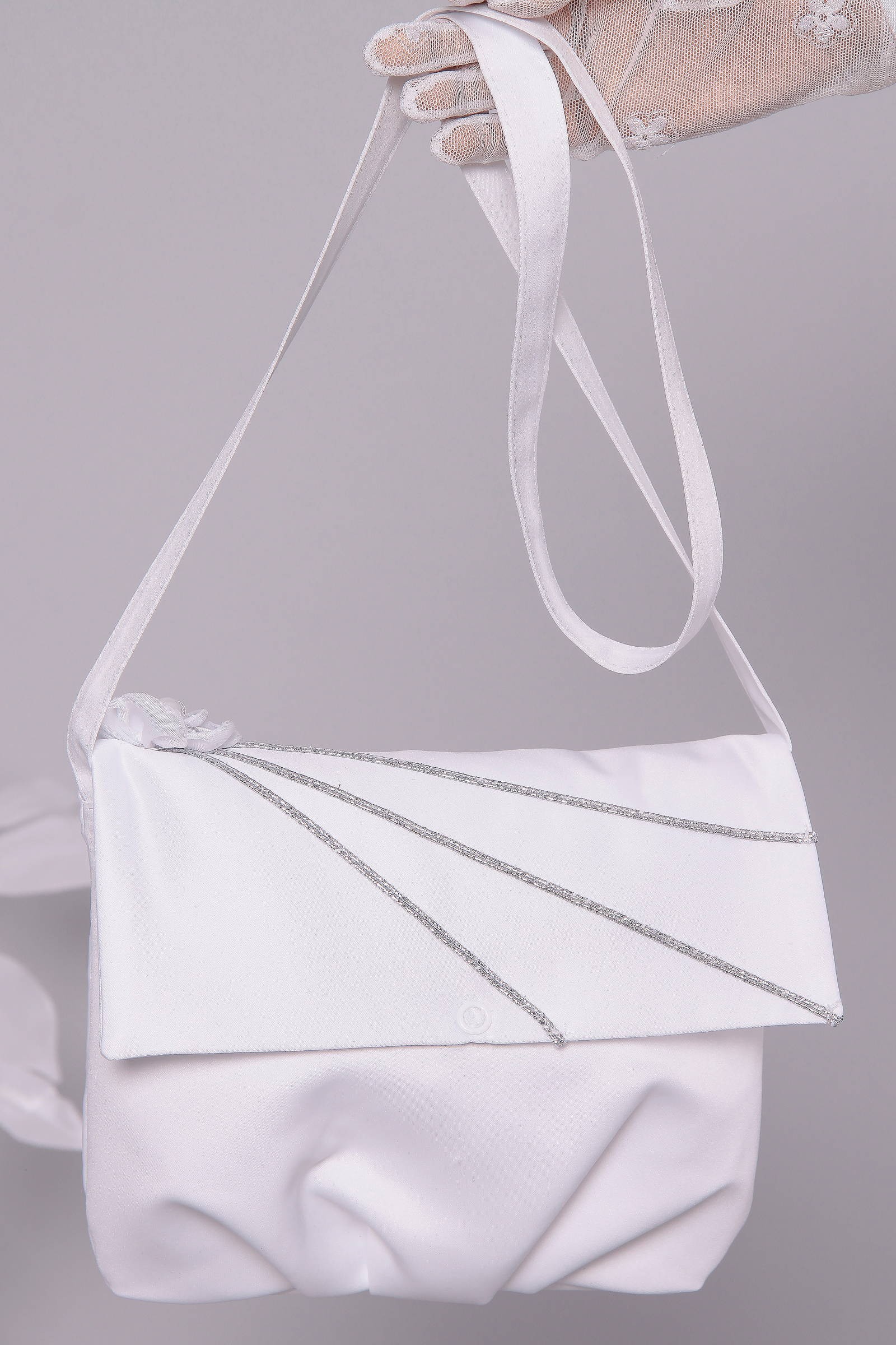 Torebka komunijna satynowa na pasek UK-Tps16 - obraz 0