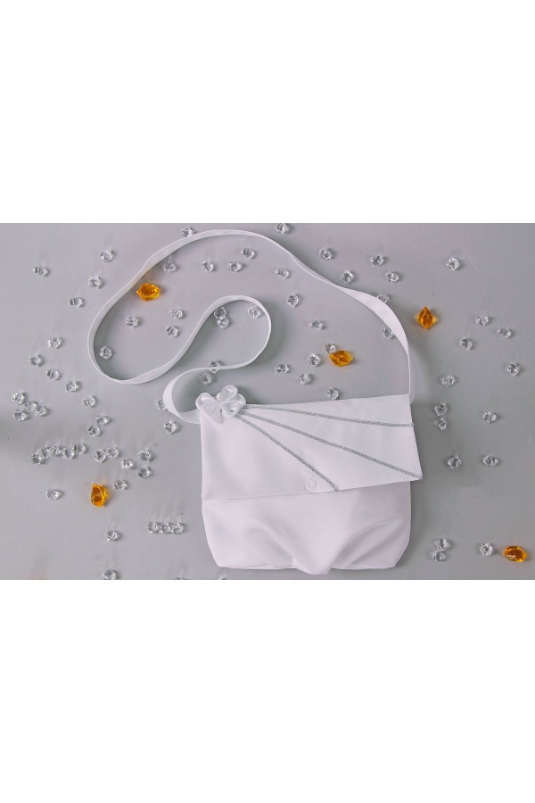 Torebka komunijna satynowa na pasek UK-Tps16 - obraz 2