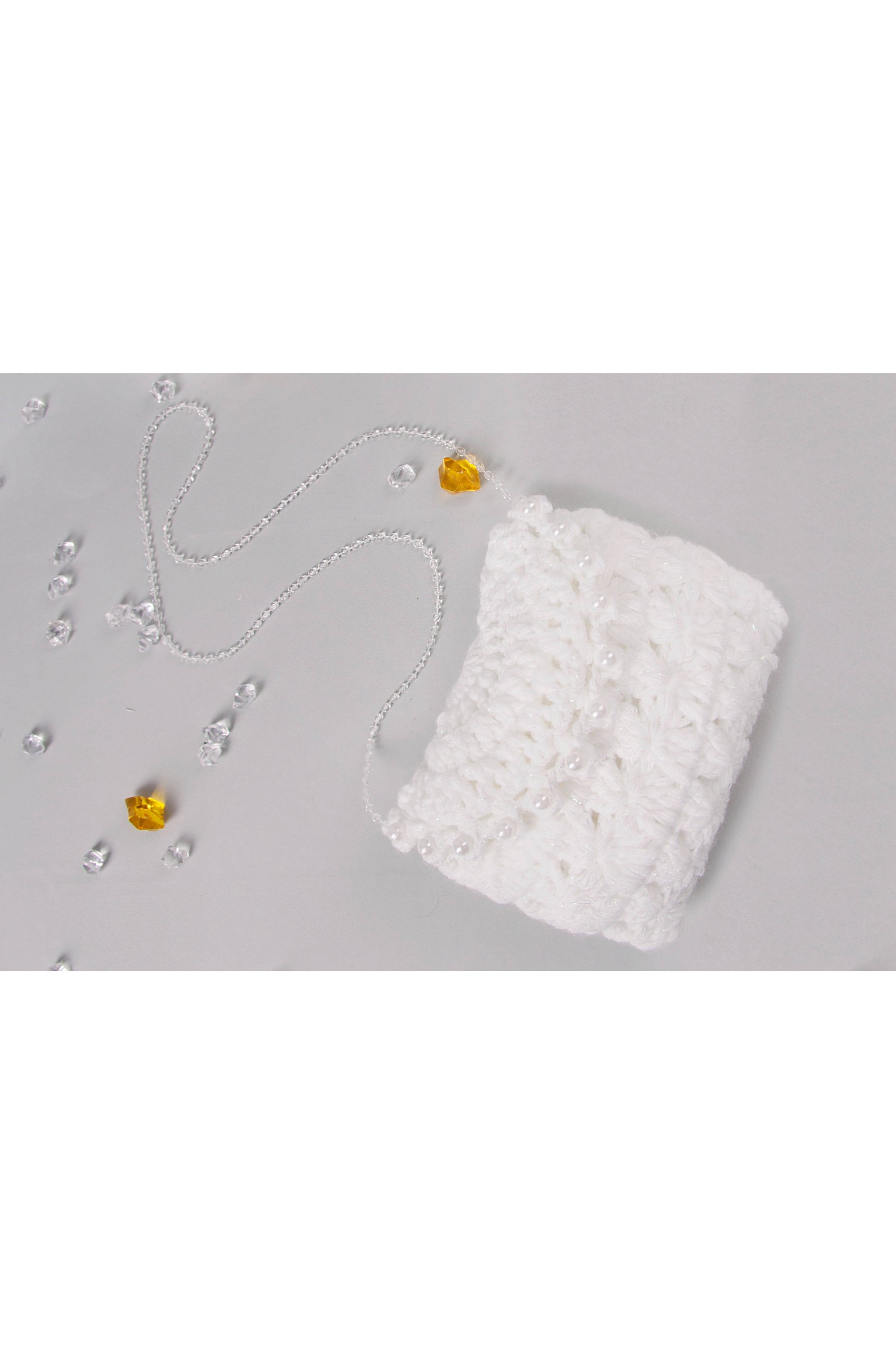 Torebka komunijna szydełkowa z włóczki UK-Tdp1 - obraz 2