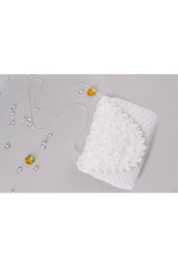 Torebka komunijna szydełkowa z włóczki UK-Tdp2 - obraz 2