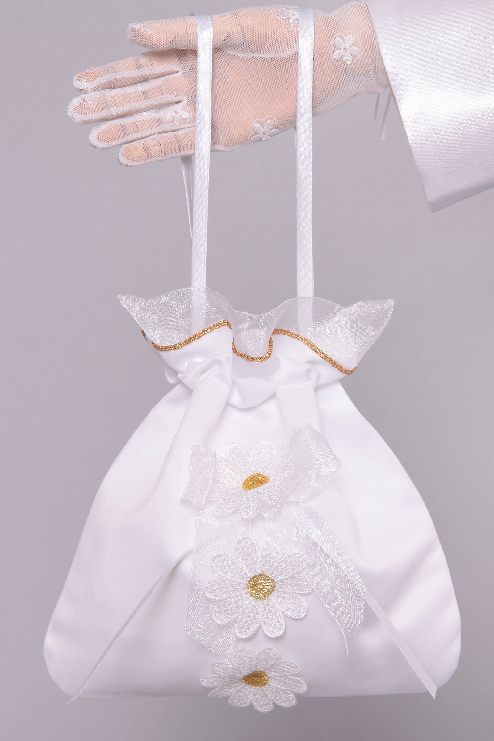 Torebka komunijna satynowa sakiewka UK-Tss8 - obraz 0