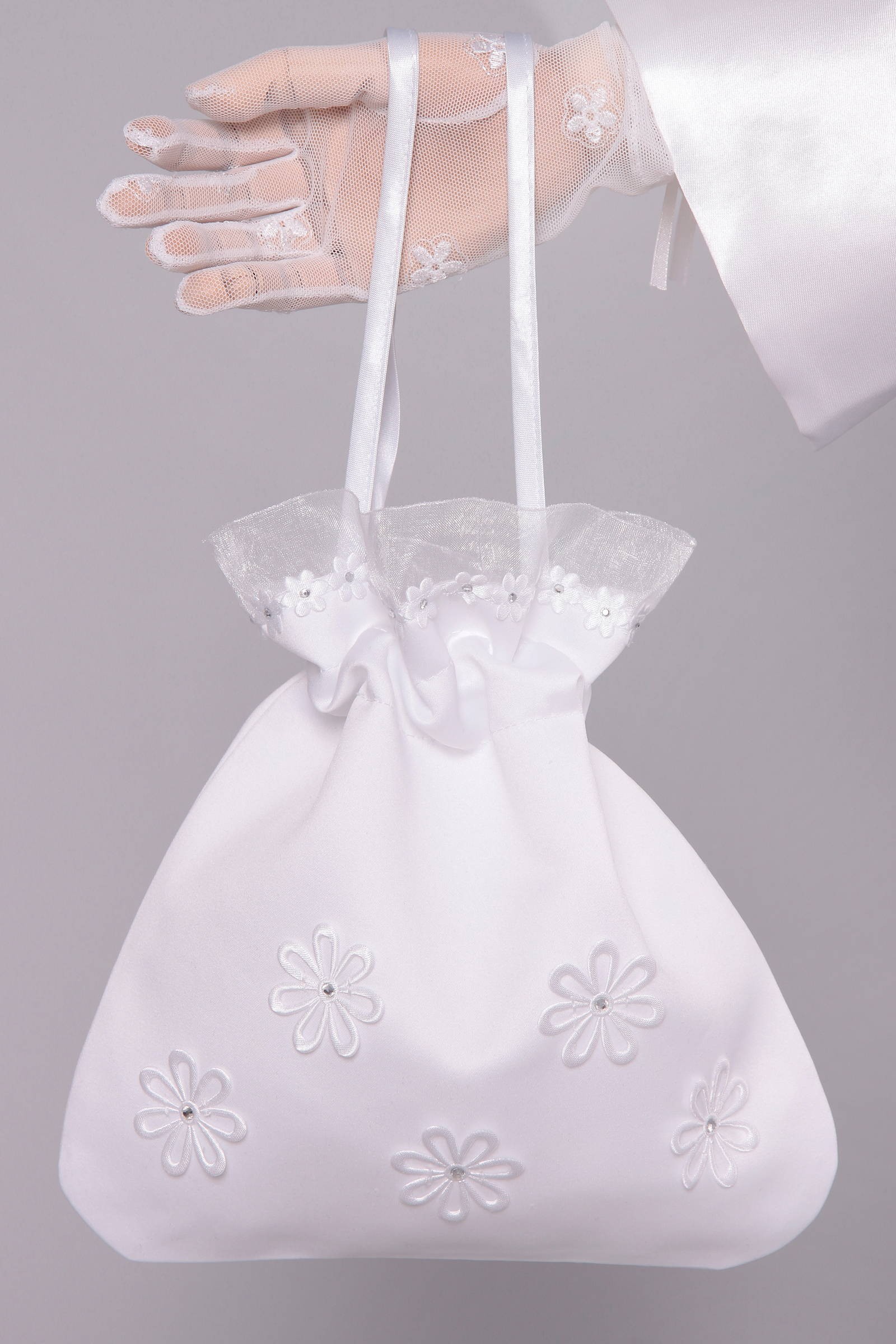 Torebka komunijna satynowa sakiewka UK-Tss12 - obraz 0