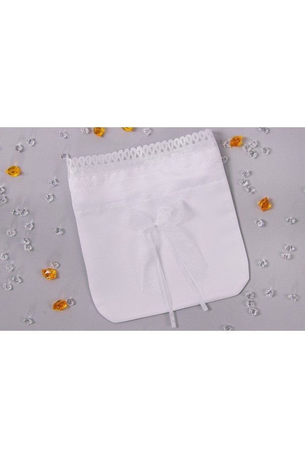 Torebka komunijna satynowa sakiewka UK-Tss14 - obraz 1