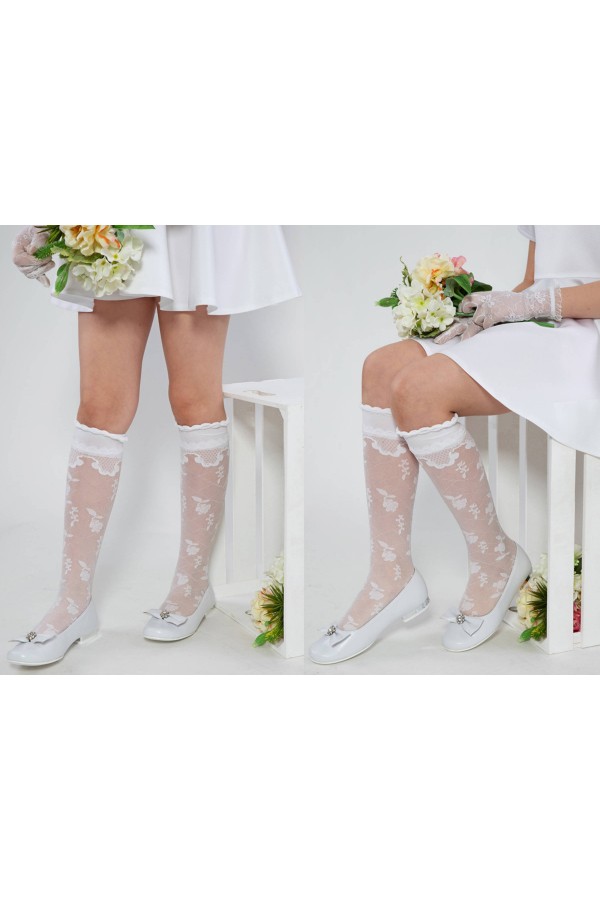 Podkolanówki komunijne - Emilka - obraz 3