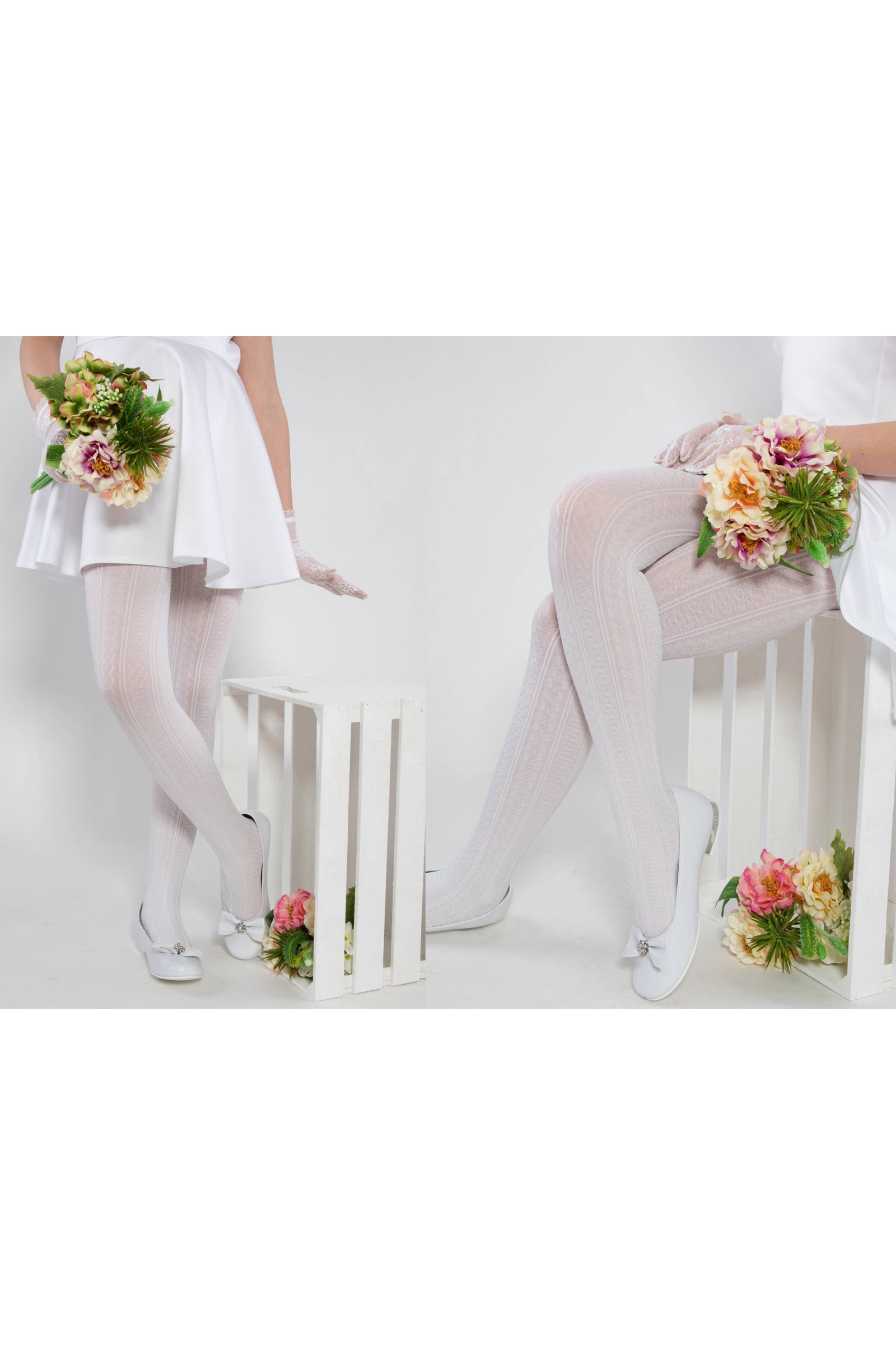 Eleganckie rajstopy komunijne - Nataszka ocieplające - obraz 2