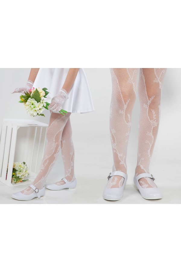 Eleganckie rajstopy komunijne - Laura - obraz 3