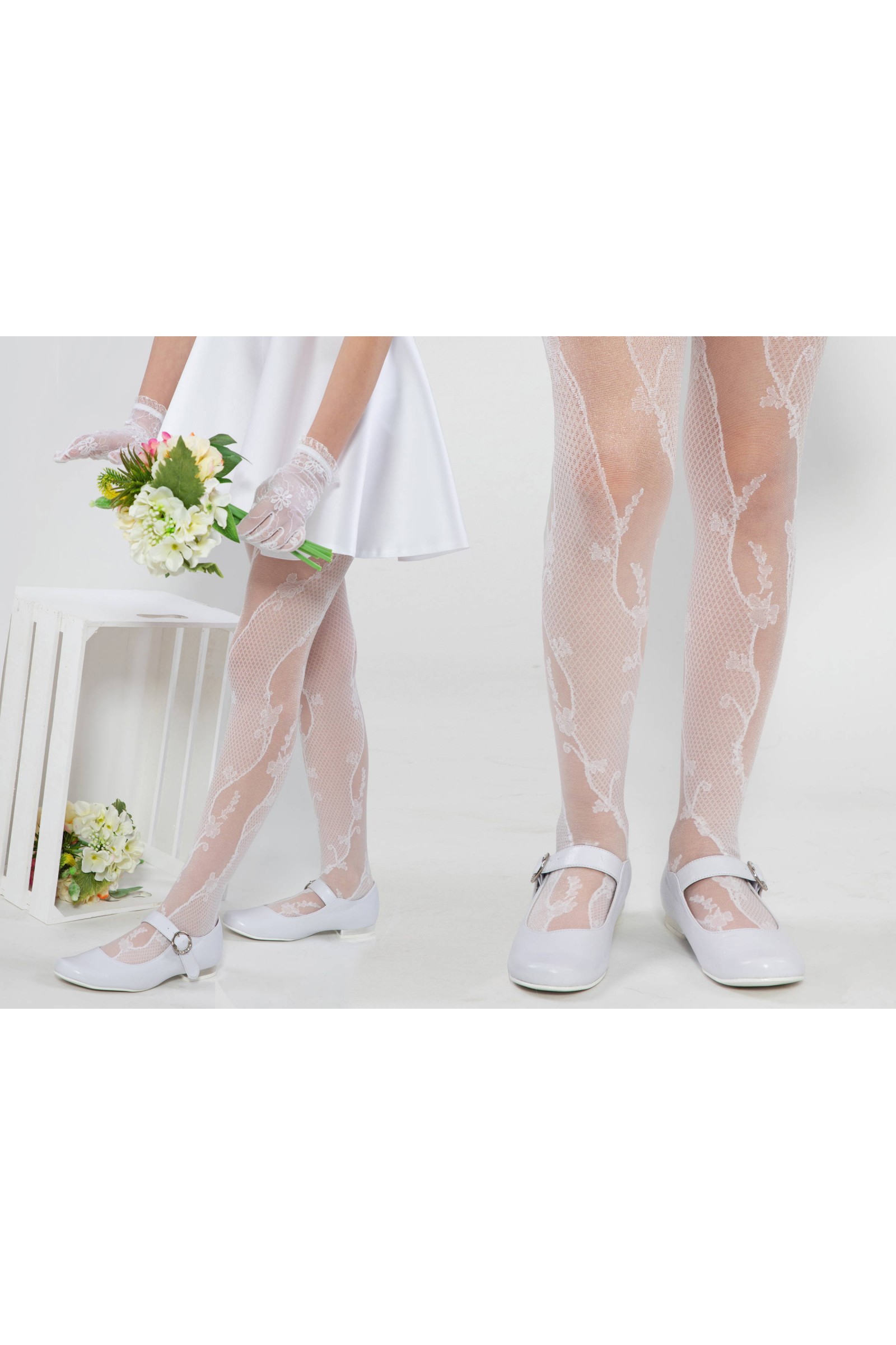 Eleganckie rajstopy komunijne - Laura - obraz 3