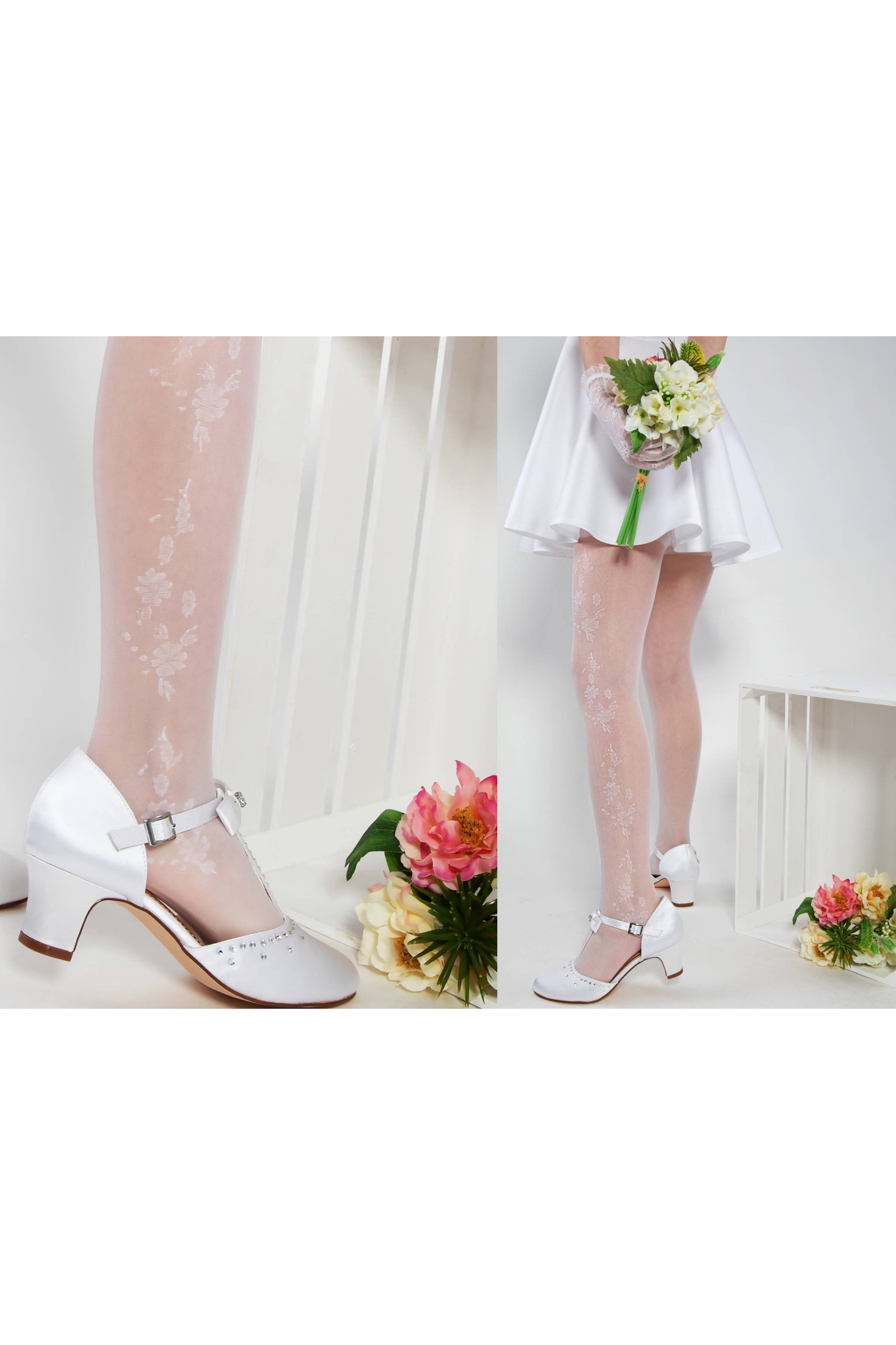 Eleganckie rajstopy komunijne - Patrycja motyw 2 - obraz 1