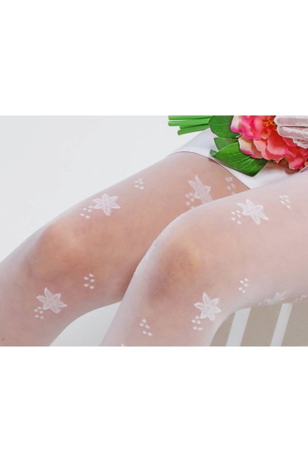 Eleganckie rajstopy komunijne - Sara G - obraz 1