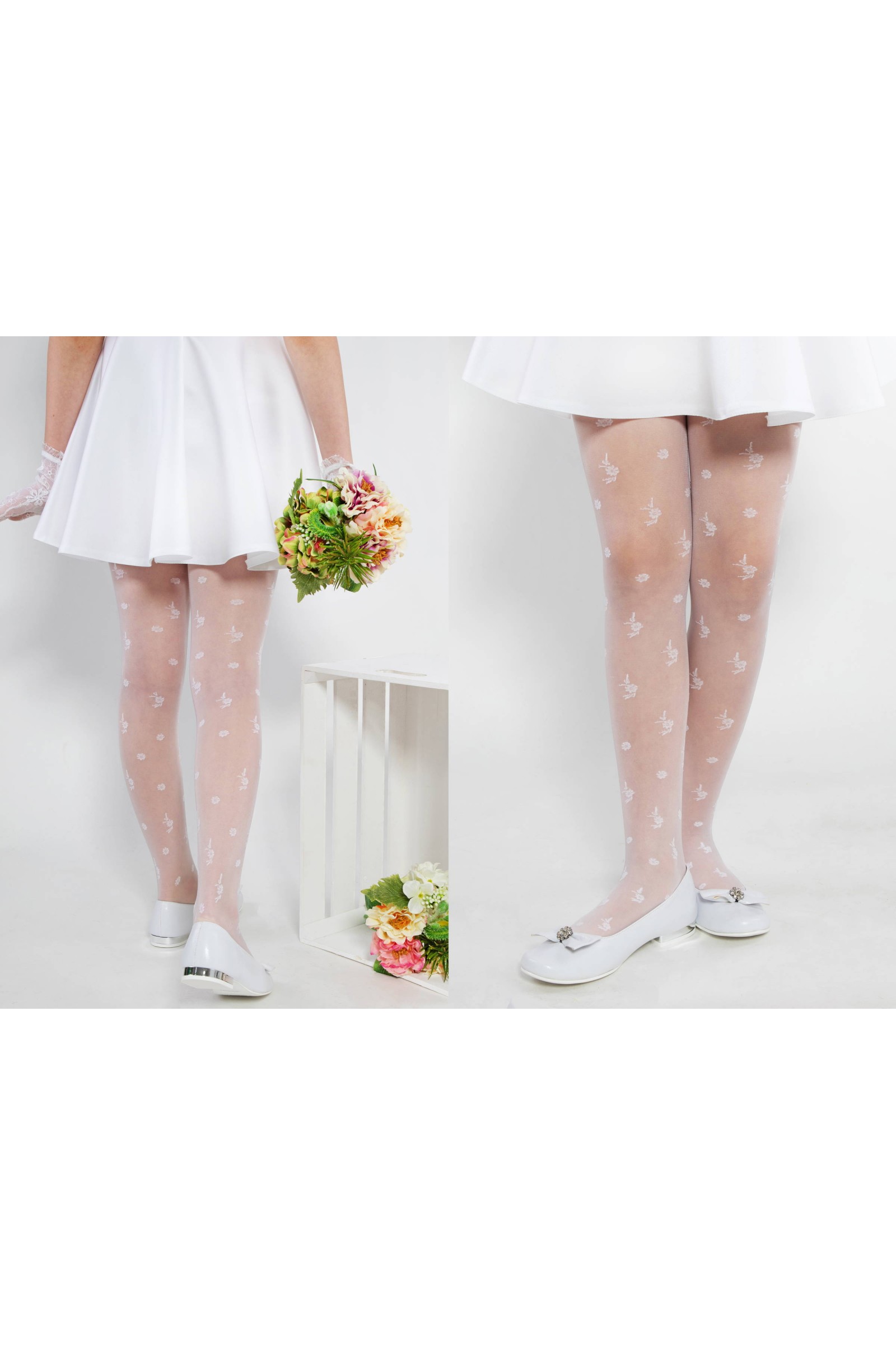 Eleganckie rajstopy komunijne - Patrycja motyw 4 - obraz 3